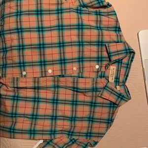 Burberry shirt blue stripped with classic pattern